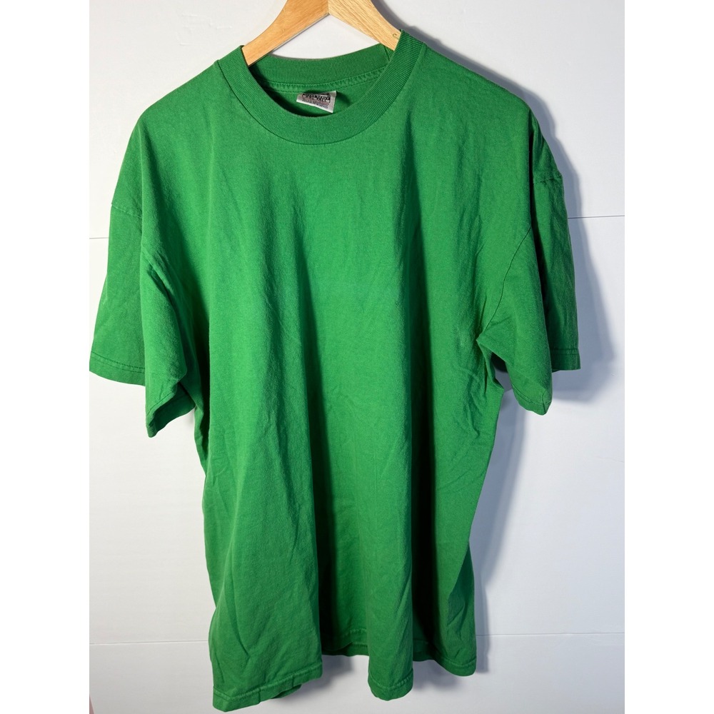 Pro 5 Super Heavy T-Shirt Mens 2XL Tall Green Short Sleeve Crewneck Cotton Blank